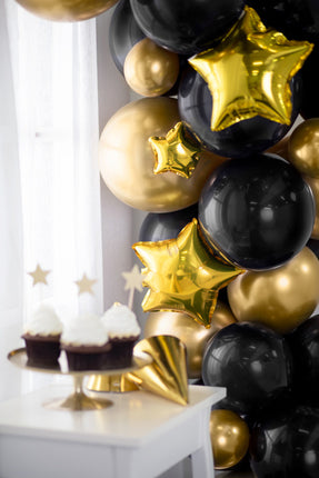 Globo de Helio Estrella Oro Vacío 12cm 25pcs