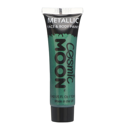 Pintura Facial Metalizada Luna Cósmica Verde 12ml