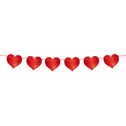 Guirnalda Corazón Rojo 6m