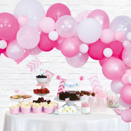 Arco de Globo Casero Set Rosa 4m