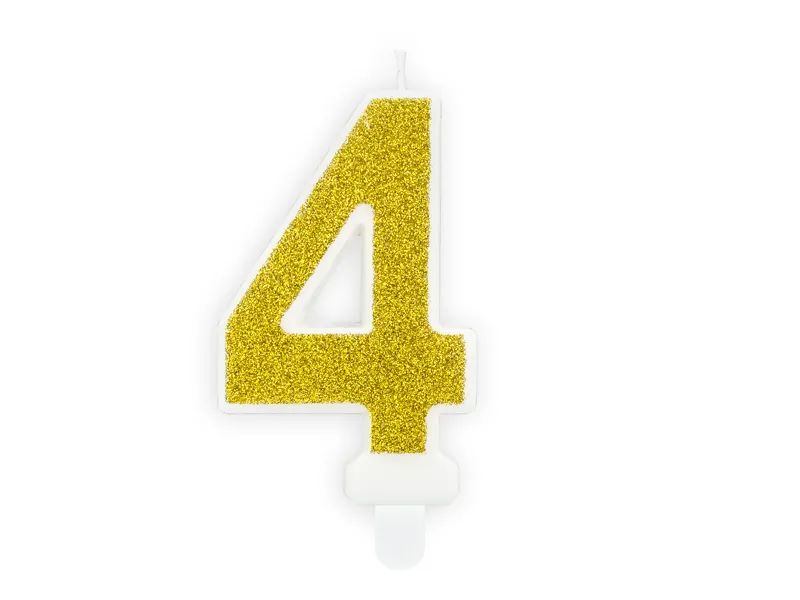 Vela 4 Años Oro 7cm