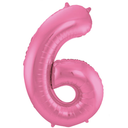 Globo Figura 6 Rosa Mate XL 86cm vacío