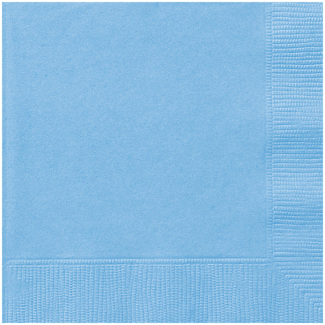 Servilletas Azul Claro 2 Capas 33cm 20pcs