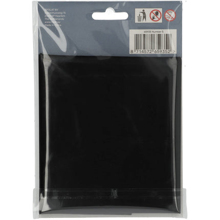 Globo Foil Figura 5 Negro Mate XL 86cm vacío