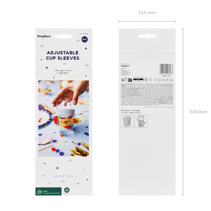 Fundas para tazas espaciales 23 cm 6 uds.