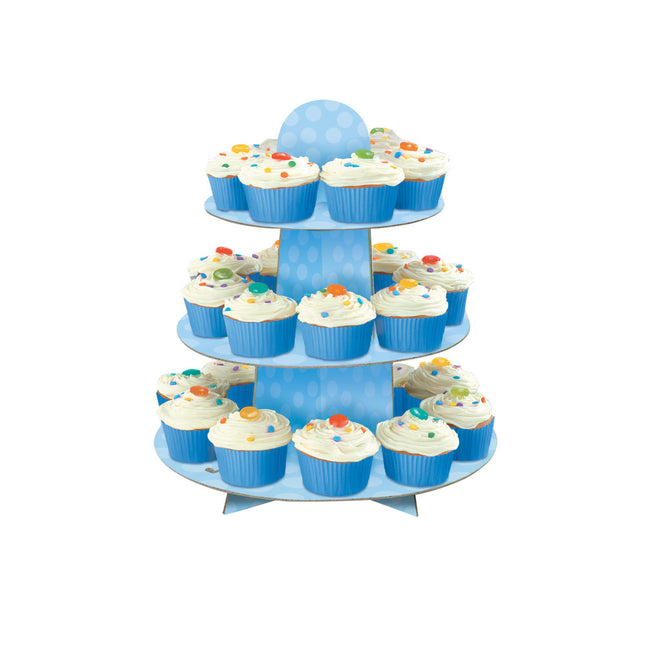 Cupcake Estantería Puntos Azul 34cm