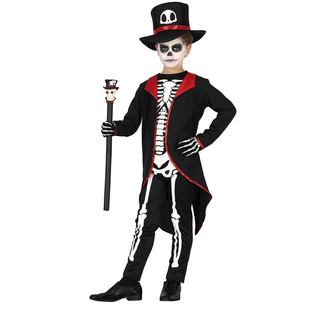 Elegante Disfraz de Esqueleto de Halloween Infantil