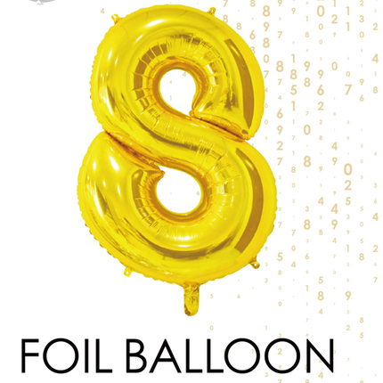 Globo de foil Figura 8 Oro 66cm