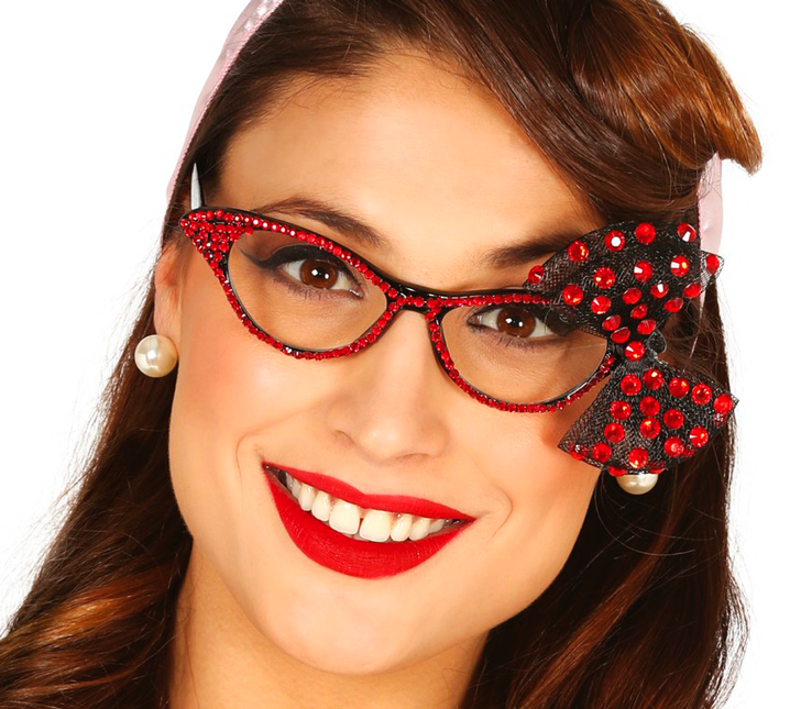 50'S Gafas Lazo Rojo