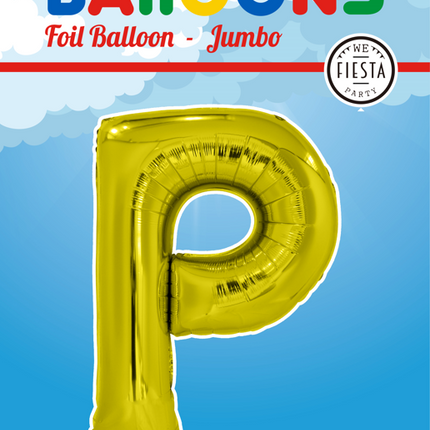 Globo Letra P Oro XL 102cm vacío