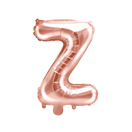 Globo Letra Z Oro Rosa Vacío 35cm