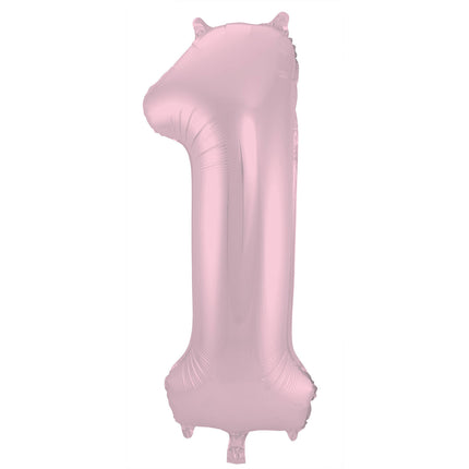 Globo Figura 1 Rosa Pastel XL 86cm vacío