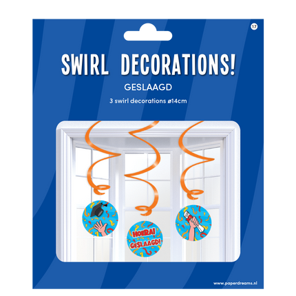 Decoración colgante Éxito 14cm 3pcs
