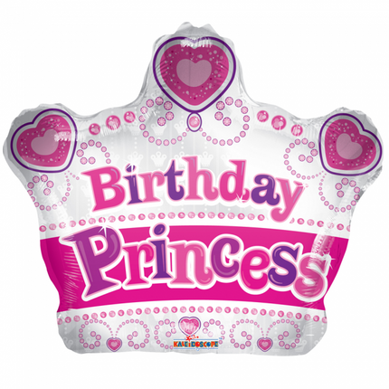 Globo de Helio Corona Cumpleaños Princesa 45cm vacío