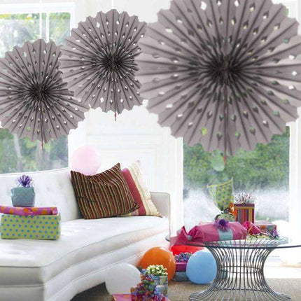 Abanico de Papel Plata 45cm