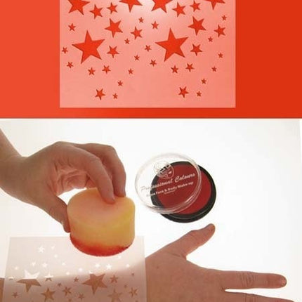 PXP Plantilla Schmink Pintura Facial Estrellas 12x13cm
