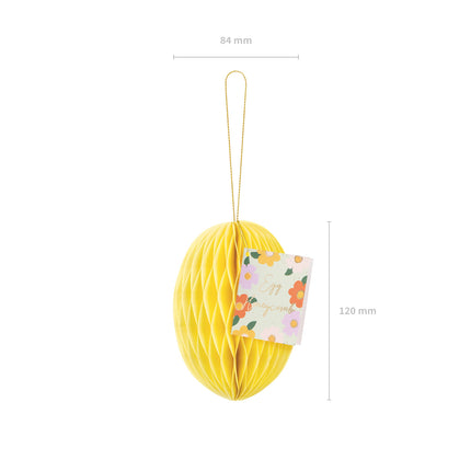 Huevo de Pascua panal amarillo 12cm