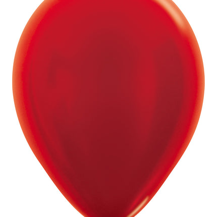 Globos Rojo Metalizado 30cm 50pcs