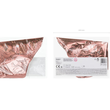 Globo de Helio Estrella Oro Rosa Vacío 25cm 25pcs