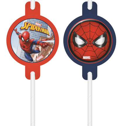 Spiderman Pajitas 4pcs