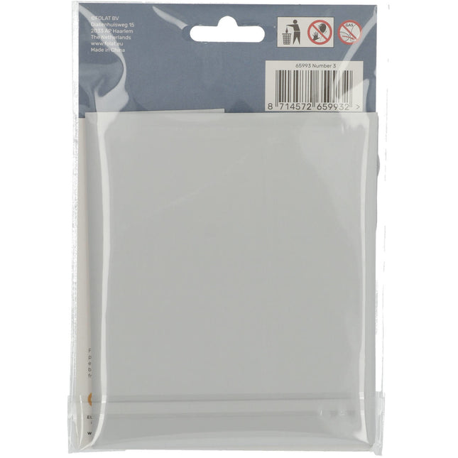 Globo Figura 3 Blanco Mate XL 86cm vacío
