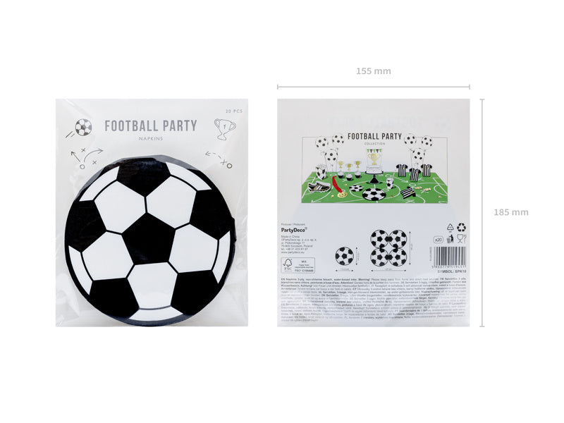 Servilletas Fútbol 13,5cm 20uds.