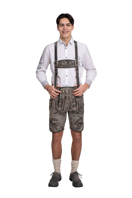Leatherhose Gris Hombre Corto Vintage