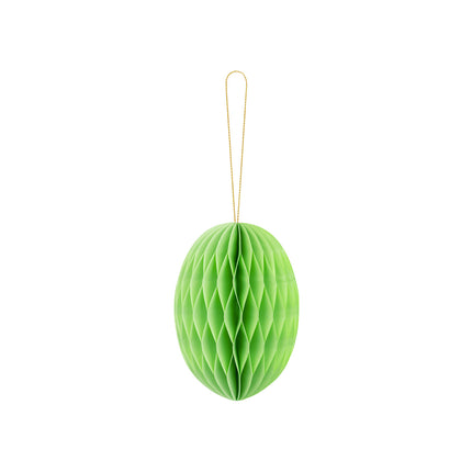 Huevo de Pascua de nido de abeja verde claro 12cm