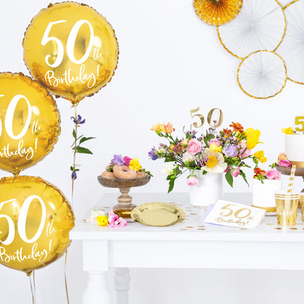 Servilletas 50 Años Blanco 33cm 20pcs
