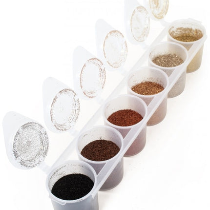 Purpurina de colores Steampunk Fina 6uds.