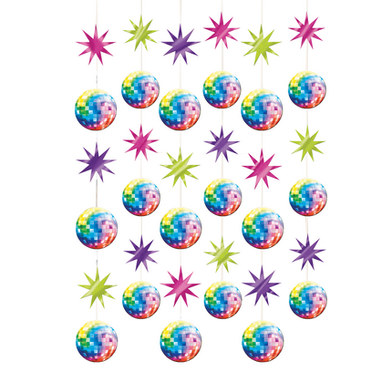 Disco Colgante Decoración 2.10m 6pcs
