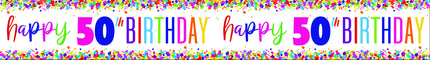 Banderola Feliz Cumpleaños 50 Años 2,74m