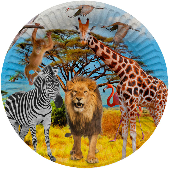 Platos de colores Jungla 23cm 8uds.