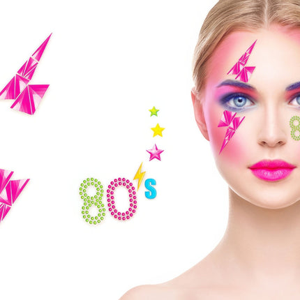 Pegatinas Cara Neón 80S