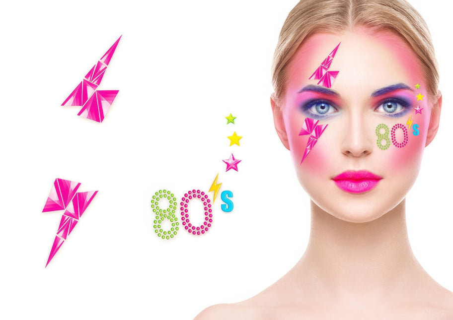 Pegatinas Cara Neón 80S