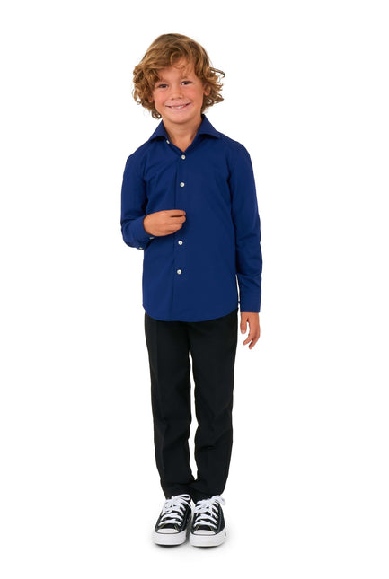 Camisa Azul Oscuro Niño <tc>OppoSuits</tc>