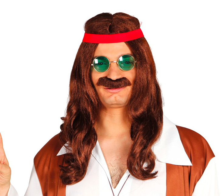 Bigote Peluca Hippie