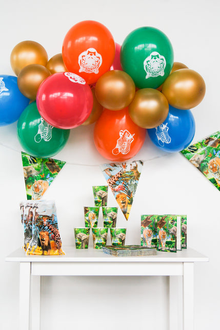 Animales Invitaciones Safari 8pcs