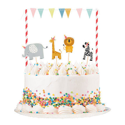 Jungle Cake topper Juego de animales de la jungla 7 piezas