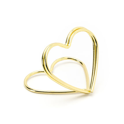 Portatarjetas Corazones Oro 2,5cm 10pcs