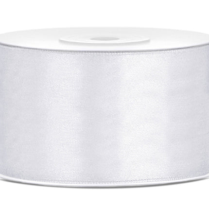 Cinta de raso blanca 38mm 25m