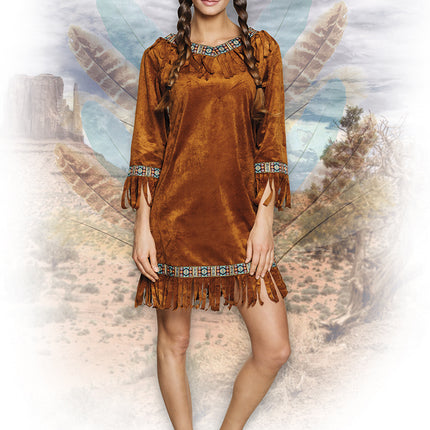 Vestido indio Marrón M