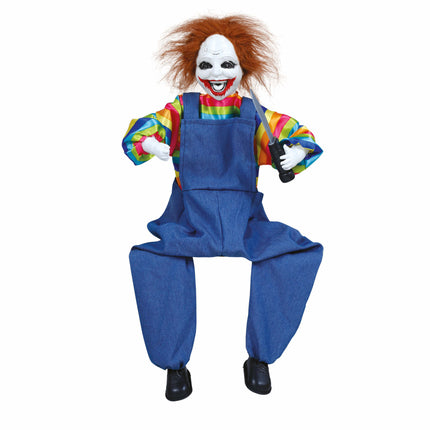 Halloween Muñeca Payaso Con Luz Y Sonido 70cm