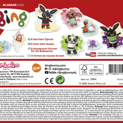 Figuras de baño Bing 8pcs