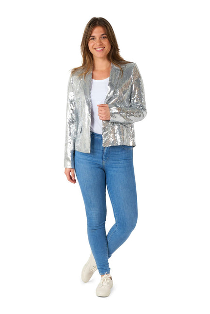 Blazer plateado de mujer <tc>Suitmeister</tc>
