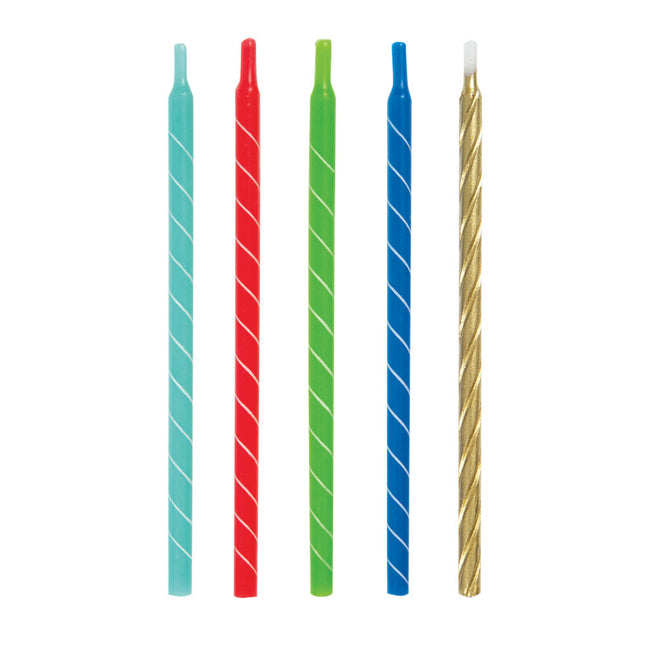 Velas de Cumpleaños Mixtas 13cm 12pcs