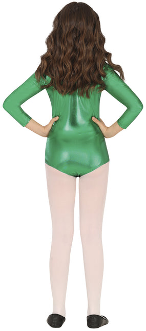 Maillot de niña Verde metalizado