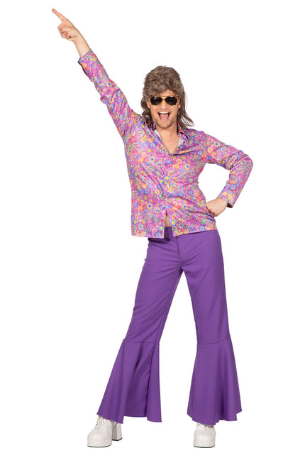 Blusa Hippie Floral Morada