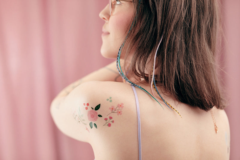 Tatuajes Flores Mix 19pcs