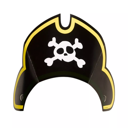 Sombrero Pirata Cartón 8pcs